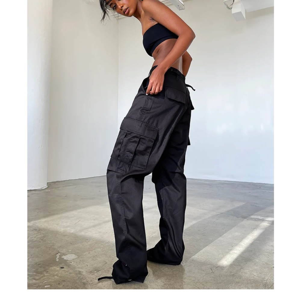 Local European Black Cargo Utility Pants